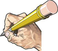 Hand with Pencil Image